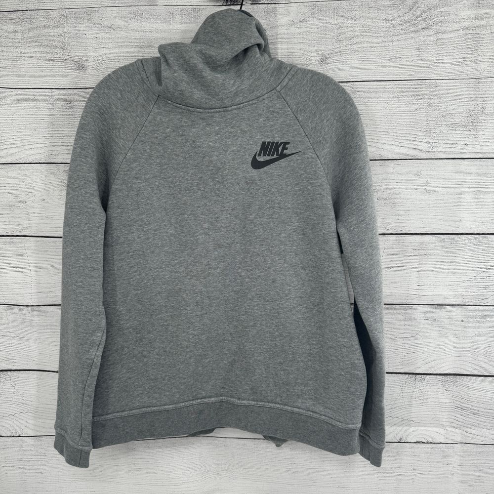 Nike Pullover Women's Large Gray Sweatshirt Cozy Sweater Comfort hooded